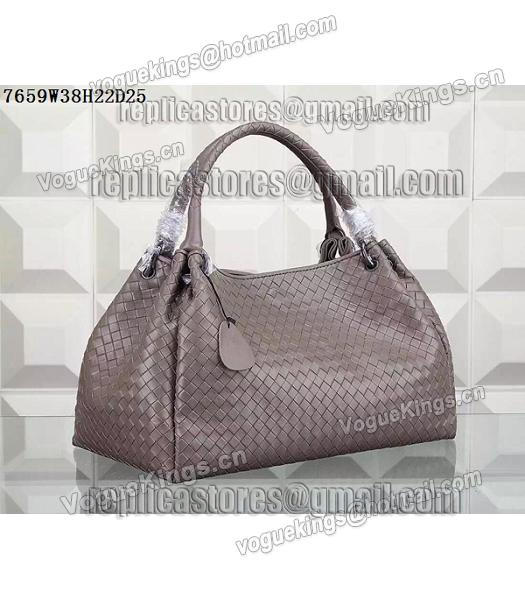 Bottega Veneta Woven Handle Bag Grey-3