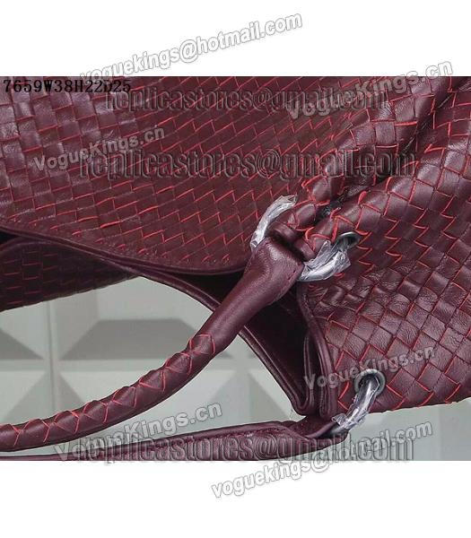Bottega Veneta Woven Handle Bag Jujube Red-2