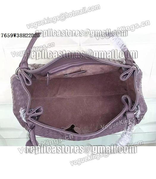 Bottega Veneta Woven Handle Bag Light Purple-6