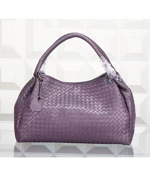 Bottega Veneta Woven Handle Bag Light Purple