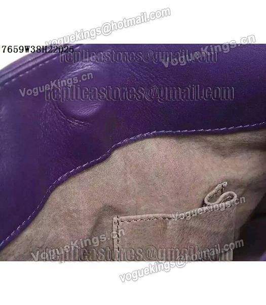 Bottega Veneta Woven Handle Bag Purple-5
