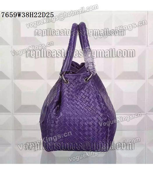Bottega Veneta Woven Handle Bag Purple-6