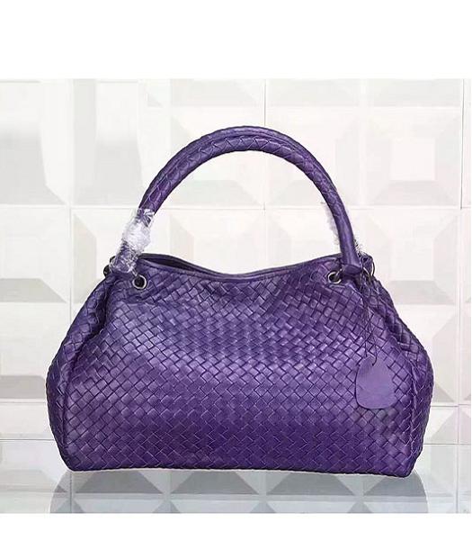 Bottega Veneta Woven Handle Bag Purple
