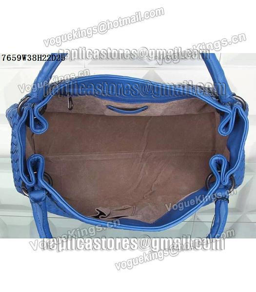 Bottega Veneta Woven Handle Bag Sapphire Blue-3