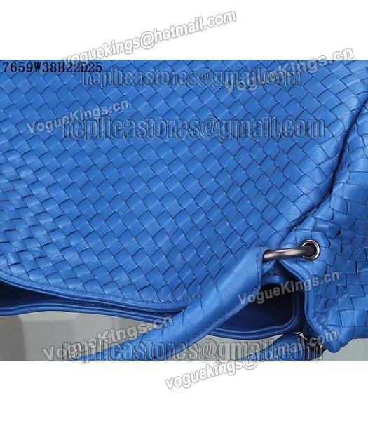 Bottega Veneta Woven Handle Bag Sapphire Blue-5