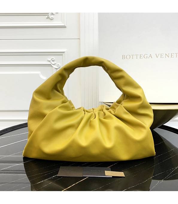 Bottega Veneta Yellow Original Real Leather Large Shoulder Pouch