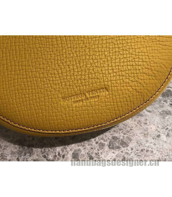 Bottega Veneta Yellow Original Real Leather Rounded Belt Bag-4