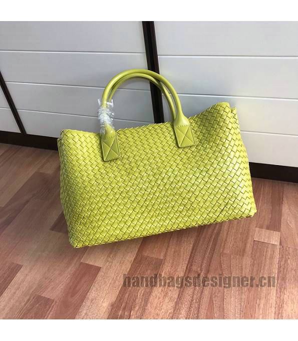 Bottega Veneta Yellow Original Weave Lambskin Leather Medium Cabat Tote Shopping Bag-2