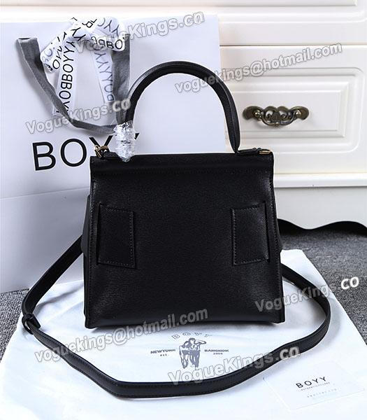 Boyy 23cm Black Original Leather Buckle Belt Tote Bag-1