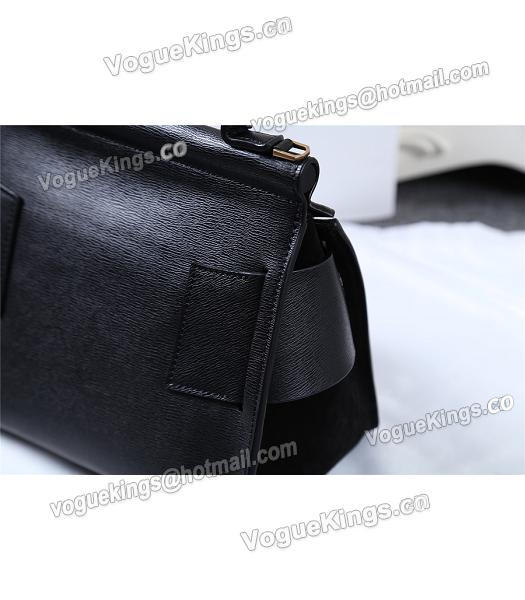 Boyy 23cm Black Original Leather Buckle Belt Tote Bag-5