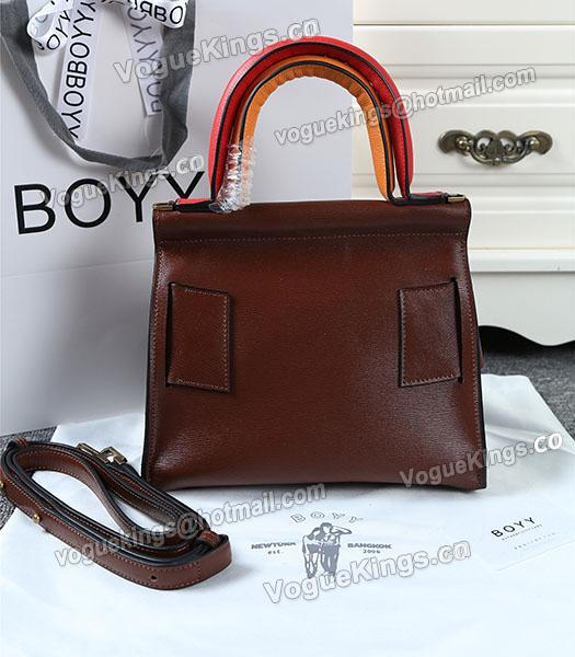 Boyy 23cm Coffee Original Leather Buckle Belt Tote Bag-1