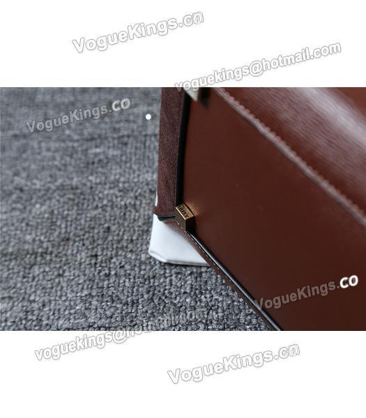 Boyy 23cm Coffee Original Leather Buckle Belt Tote Bag-3