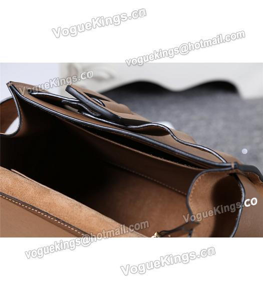 Boyy 23cm Khaki Original Leather Buckle Belt Tote Bag-6
