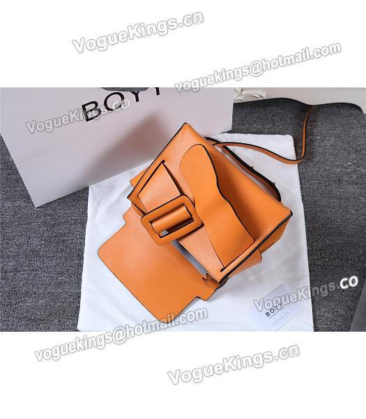 Boyy 23cm Orange Original Leather Buckle Belt Tote Bag-2