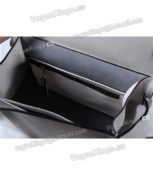 Boyy 23cm White Original Leather Buckle Belt Tote Bag-3