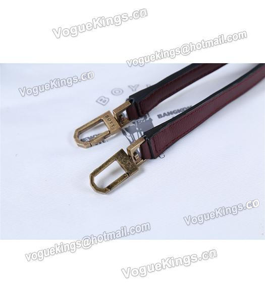 Boyy 23cm Wine Red Original Leather Buckle Belt Tote Bag-4