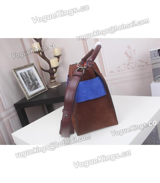 Boyy Original Suede Leather Buckle Belt Small Tote Bag Dark Coffee&Blue-1