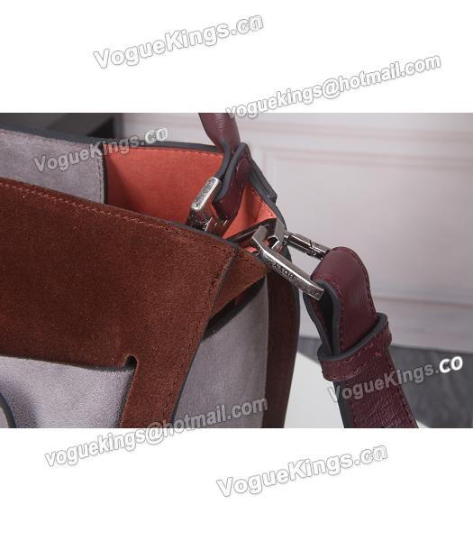 Boyy Original Suede Leather Buckle Belt Small Tote Bag Dark Coffee&Khaki-6