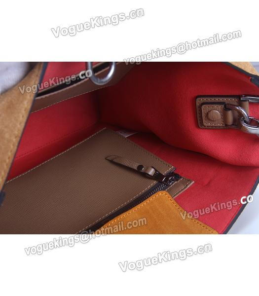 Boyy Original Suede Leather Buckle Belt Small Tote Bag Light Coffee&Orange-4