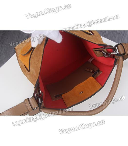 Boyy Original Suede Leather Buckle Belt Small Tote Bag Light Coffee&Orange-5