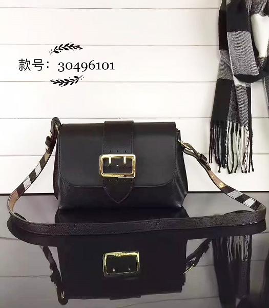 Burberry Black Grainy Leather Small Shoulder Bag