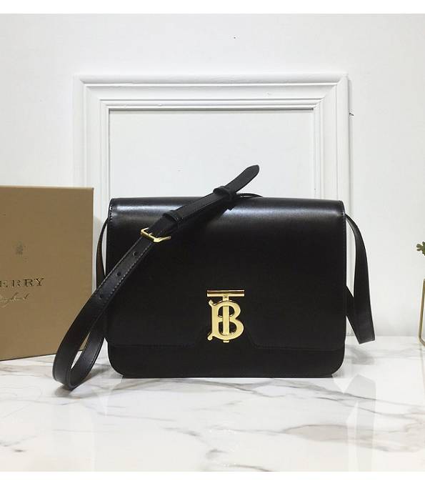 Burberry Black Original Smooth Leather Medium Cross Body Bag