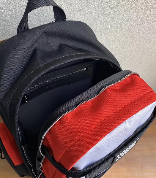 Burberry Colour Block Nevis White Nylon Large Backpack-3