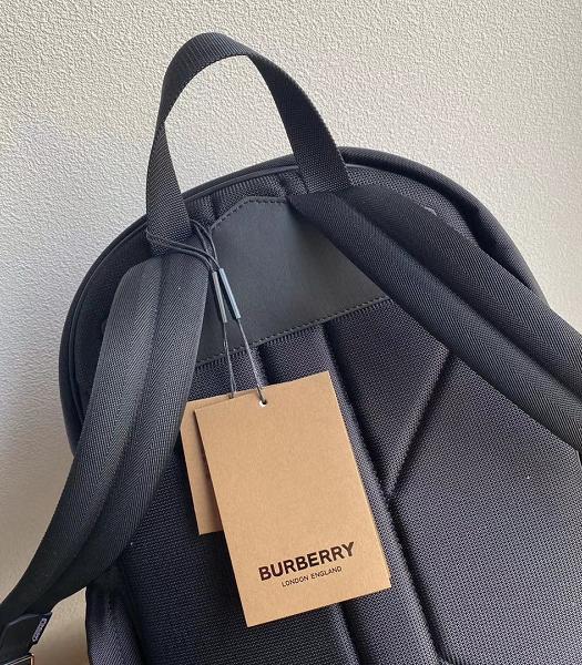 Burberry Monogram Motif Applique Black Nylon Nevis Large Backpack-3