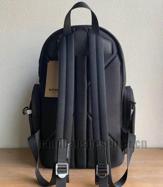 Burberry Monogram Motif Applique Black Nylon Nevis Large Backpack-7