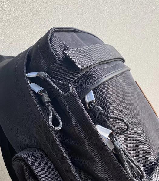 Burberry Monogram Motif Applique Black Nylon Nevis Large Backpack-5
