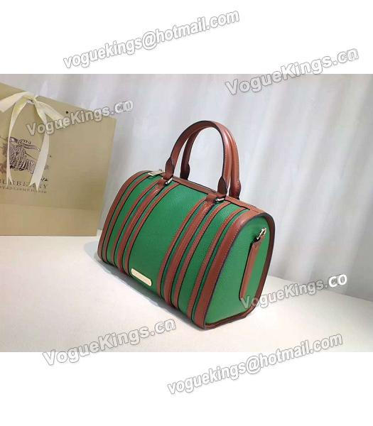 Burberry Original Calfskin Leather Classic Boston Tote Bag Green-2
