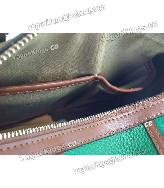 Burberry Original Calfskin Leather Classic Boston Tote Bag Green-6
