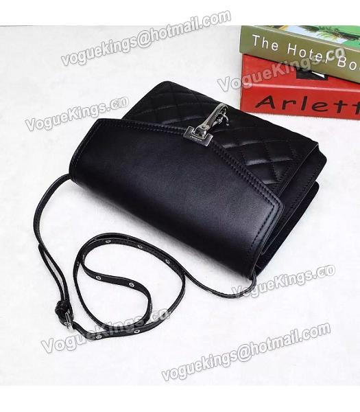 Burberry Original Calfskin Leather Quilted Shoulder Bag Black-6