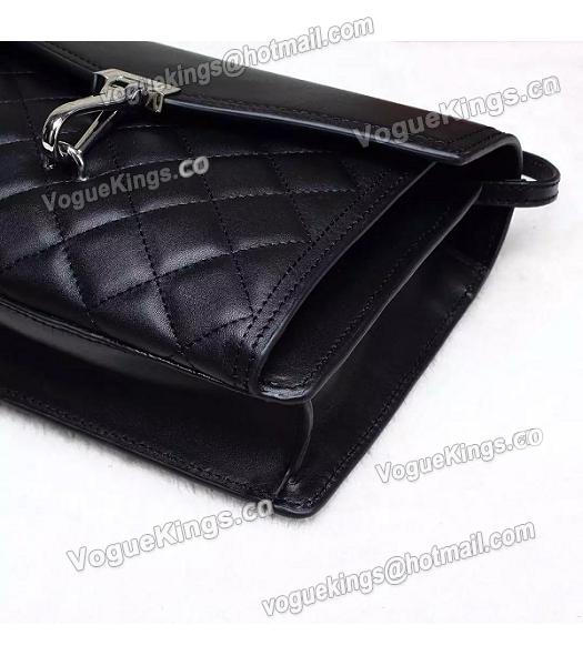 Burberry Original Calfskin Leather Quilted Shoulder Bag Black-7