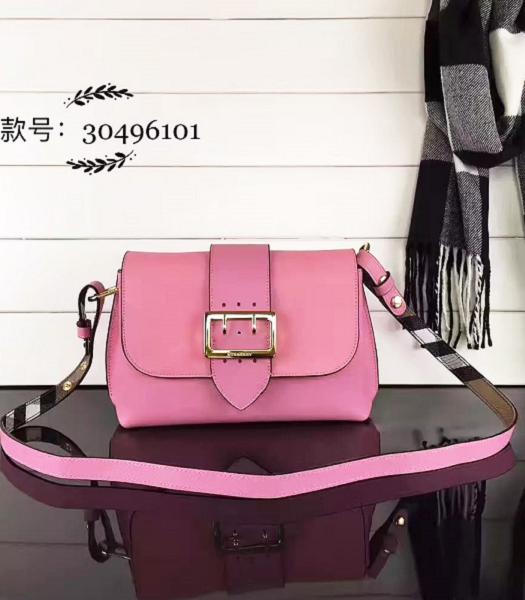Burberry Pink Grainy Leather Small Shoulder Bag
