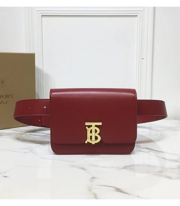 Burberry Red Original Smooth Leather Belt Bag