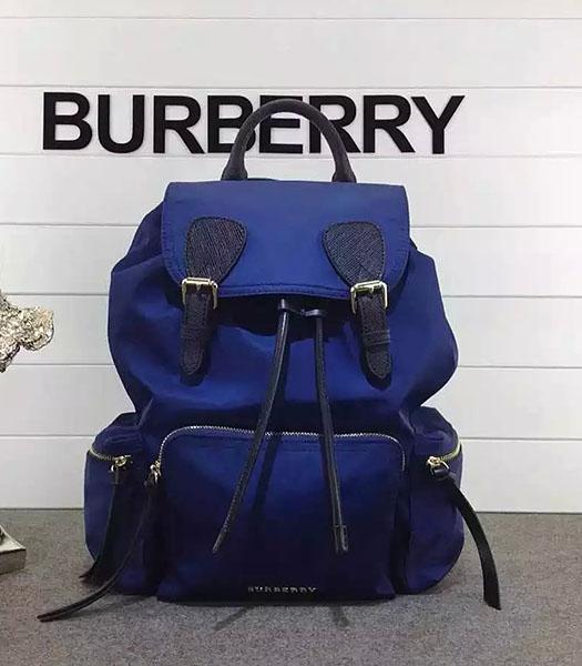 Burberry Trench Calfskin Leather The Rucksack Backpack Blue