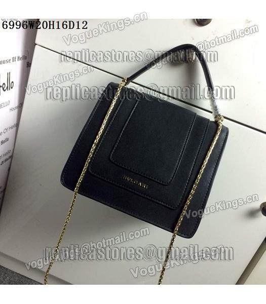 Bvlgari Black Original Leather 20cm Chains Small Bag-4