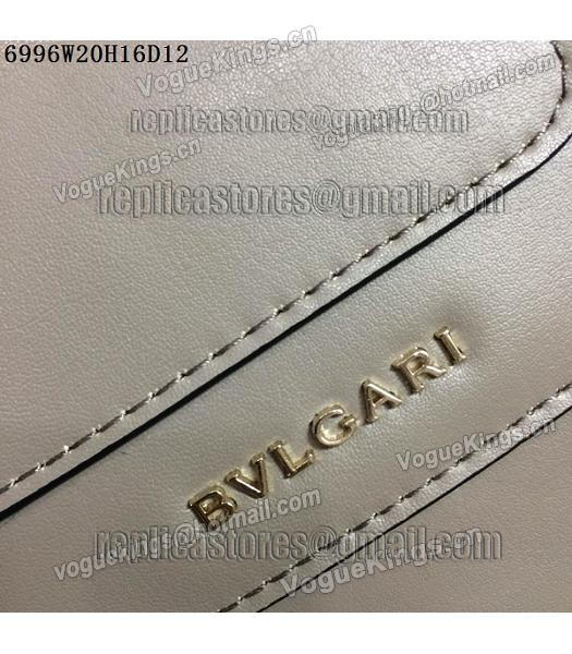Bvlgari Grey Original Leather 20cm Chains Small Bag-5