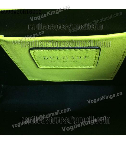 Bvlgari Lemon Yellow Original Leather 20cm Chains Small Bag-6
