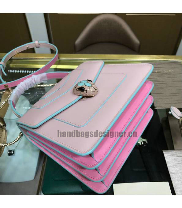 Bvlgari Light Pink/Pink Original Calfskin Leather 20cm Mini Tote Bag-4
