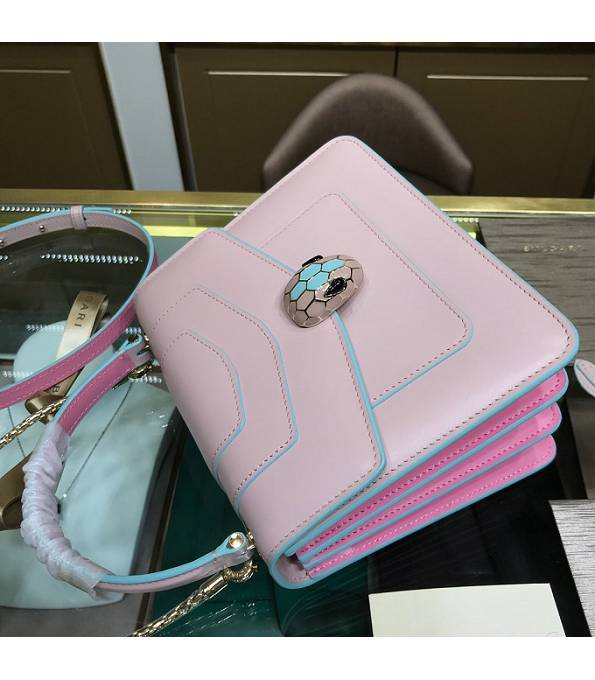 Bvlgari Light Pink/Pink Original Calfskin Leather 20cm Mini Tote Bag-5