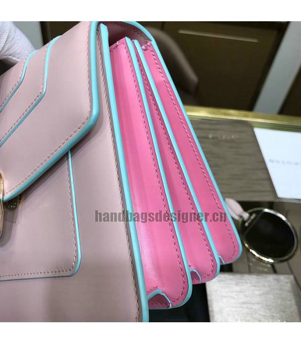 Bvlgari Light Pink/Pink Original Calfskin Leather 20cm Mini Tote Bag-6