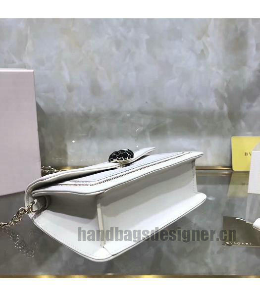Bvlgari Original Leather Serpenti Diamond Blast Mini Bag White-4