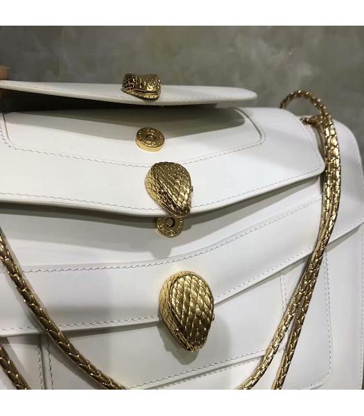Bvlgari Original Leather Serpenti Forever Bag White-8