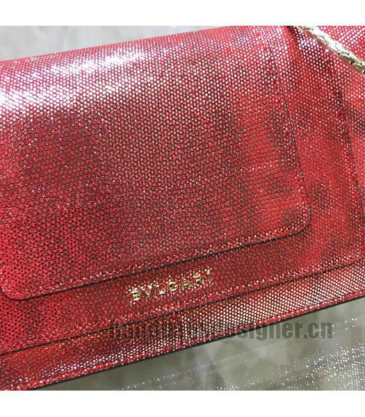 Bvlgari Real Python Leather Serpenti Forever 22cm Bag Red-4