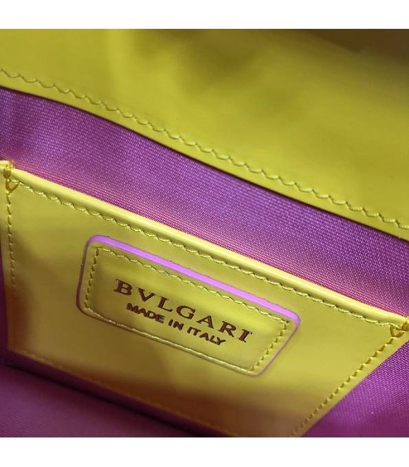 Bvlgari Serpenti Forever Yellow/Pink Original Calfskin Leather 20cm Mini Chains Bag-8