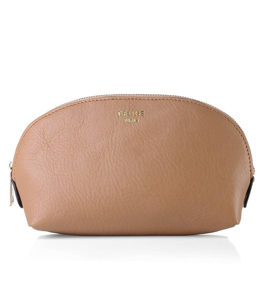 Celine Apricot Original Leather Cosmetic Bag