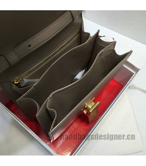 Celine Apricot Original Plain Veins Leather Small Classic Box Bag-4