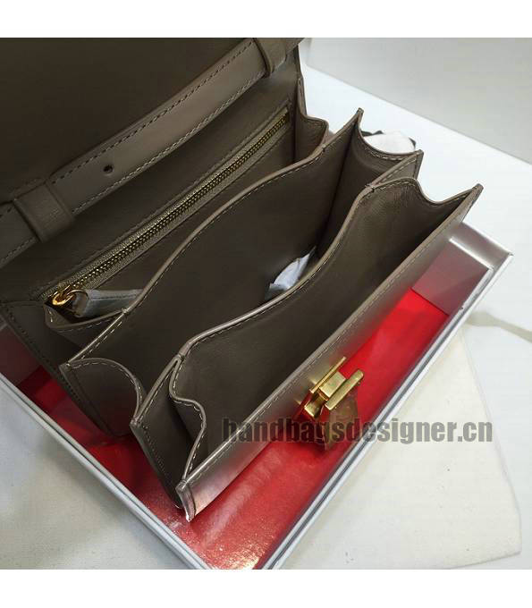 Celine Apricot Original Plain Veins Leather Small Classic Box Bag-4